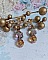 BO Glamour Scintillant mont&eacute;es avec cabochons et perles en Cristal, perles cubes octogonaux cristal &eacute;lectrolytique et clous d'oreilles en laiton dor&eacute;