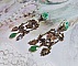 BO Green Palace cr&eacute;&eacute;es avec, des charms breloques, estampes, cabochons roses et pendants facett&eacute;s en verre