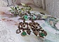 BO Green Palace cr&eacute;&eacute;es avec, des charms breloques, estampes, cabochons roses et pendants facett&eacute;s en verre