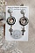BO Grichou Steampunk avec cabochons verres, strass, howlite, breloques, estampes et clous d'oreilles