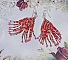 Boucles d'oreilles artisanales en perles de rocaille et argent.