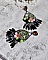 BO La Jocondine mont&eacute;es avec estampes, cabochons verre, dagues, perles r&eacute;sine et perles cristal Swarovski