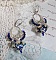 BO Lotus Flowers sont mont&eacute;es avec chandeliers demi-lune motif papillons et fleurs, perles de Venise, estampes, coupelles, toupies, rocailles et dormeuses en Argent 925