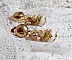  BO Lumi&egrave;re Opale White cr&eacute;&eacute;es avec perles verres, perles de gemme et clips en laiton dor&eacute;