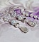 Boucles d'oreilles pendantes scintillantes avec perles et strass Swarovski.