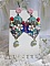 BO Majestueuses sur des estampes gouttes avec des cabochons, cristaux, fleurs clochettes, cabochons en r&eacute;sine, perles en verre et perles en Amazonite
