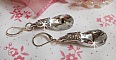 Boucles d'oreilles pendantes en cristal et argent 925.