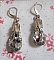 Boucles d'oreilles pendantes gouttes en cristal et argent 925.