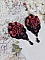 BO Midnight in Paris brod&eacute;es avec rondes nacr&eacute;es et rocailles verres, roses r&eacute;sines et perles Cristal Swarovski