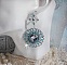 BO Moment de D&eacute;tente avec des cabochons en vere, cristaux : cabochons, cha&icirc;ne strass, cha&icirc;ne perl&eacute;e Turquoise, estampes et dormeuses