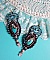 BO Na&Icirc;ade avec des cabochons en turquoise, des strass, des rocailles et du cuir vachette Camel