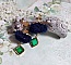 BO Nuit de folies mont&eacute;es avec pompons ronds, pendentifs &eacute;poxy, perles aventurine, dormeuses laiton