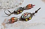 BO Oiseau Huppe ovales et pendantes, cabochons repr&eacute;sentant des oiseaux mont&eacute;es sur pendentifs, gouttes en verre, cabochons en cristal et dormeuses en laiton. Une fa&ccedil;on de voir ce bel oiseau