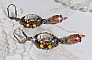 BO Oiseau Huppe ovales et pendantes, cabochons repr&eacute;sentant des oiseaux mont&eacute;es sur pendentifs, gouttes en verre, cabochons en cristal et dormeuses en laiton. Une fa&ccedil;on de voir ce bel oiseau