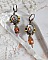 BO Oiseau Huppe ovales et pendantes, cabochons repr&eacute;sentant des oiseaux mont&eacute;es sur pendentifs, gouttes en verre, cabochons en cristal et dormeuses en laiton. Une fa&ccedil;on de voir ce bel oiseau