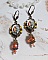 BO Oiseau Huppe ovales et pendantes, cabochons repr&eacute;sentant des oiseaux mont&eacute;es sur pendentifs, gouttes en verre, cabochons en cristal et dormeuses en laiton. Une fa&ccedil;on de voir ce bel oiseau