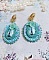BO Parisienne brod&eacute;es avec cabochons r&eacute;sines, rocailles verres, sequins et clips en laiton