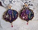 BO La Passionn&eacute;e de Venise brod&eacute;es avec un ruban de soie Purple, des Cristaux de Swarovski et des rocailles Miyuki