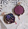 BO La Passionn&eacute;e de Venise brod&eacute;es avec un ruban de soie Purple, des Cristaux de Swarovski et des rocailles Miyuki