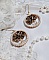 Boucles d'oreilles Arbre de Vie avec perles noires et nacrées.