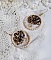 Boucles d'oreilles Arbre de Vie avec perles noires et nacrées.