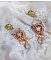 BO Pleasures Pink cr&eacute;&eacute;es avec cabochons verres, accessoires laiton et perles Cristal Swarovski