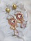 BO Pleasures Pink cr&eacute;&eacute;es avec cabochons verres, accessoires laiton et perles Cristal Swarovski