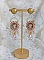 BO Pleasures Pink cr&eacute;&eacute;es avec cabochons verres, accessoires laiton et perles Cristal Swarovski