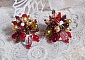 BO Printemps Color&eacute; brod&eacute;es avec des Cristaux de Swarovski, des perles en verre, des gouttes, des calottes et des rocailles.