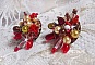 BO Printemps Color&eacute; brod&eacute;es avec des Cristaux de Swarovski, des perles en verre, des gouttes, des calottes et des rocailles.