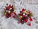 BO Printemps Color&eacute; brod&eacute;es avec des Cristaux de Swarovski, des perles en verre, des gouttes, des calottes et des rocailles.