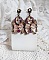 Boucles d'oreilles vintage avec cabochons, nœuds satin et cristaux Swarovski.