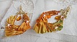 BO Rumba brod&eacute;es avec des Cristaux de Swarovski, des facettes, des perles nacr&eacute;es et des intercalaires sur un ruban de soie ( le Shibori)