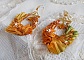BO Rumba brod&eacute;es avec des Cristaux de Swarovski, des facettes, des perles nacr&eacute;es et des intercalaires sur un ruban de soie ( le Shibori)
