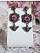 Boucles d'oreilles artisanales angelots, roses en résine et cristaux.
