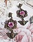 Boucles d'oreilles artisanales en laiton avec angelots et roses.