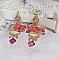 BO Soie de R&ecirc;ves cr&eacute;&eacute;es avec perles acryliques, intercalaires, pendentifs &eacute;poxy et puces m&eacute;tal 
