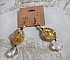 BO Bo'Soleil mont&eacute;es avec des coeurs en cristal de Swarovski, des perles nacr&eacute;es Gold et des crochets d'oreilles en Gold Filled 14 carats
