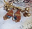 BO Tangerine mont&eacute;es avec rocailles verre, perles cristal Swarovski et crochets d&rsquo;oreilles Gold filled 14 carats