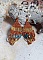 BO Tangerine mont&eacute;es avec rocailles verre, perles cristal Swarovski et crochets d&rsquo;oreilles Gold filled 14 carats