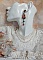 BO Terra Cotta cr&eacute;&eacute;es avec des cabochons en porcelaine de couleur terre avec des cristaux sur pendentif Bronze en m&eacute;tal et laiton 