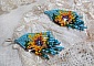 BO Tournesol mont&eacute;es avec des rocailles color&eacute;es de qualit&eacute; en Verre : Bleu Turquoise, Jaune, Orange, Marron, Vert, Noir, Violet et Dor&eacute;. Repr&eacute;sentant ces fleurs, elles sont le symbole du soleil