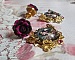 BO Week-end of Roses cr&eacute;&eacute;es avec des cabochons repr&eacute;sentant une femme avec des roses, des perles en r&eacute;sine et des cristaux de Swarovski