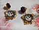 BO Week-end of Roses cr&eacute;&eacute;es avec des cabochons repr&eacute;sentant une femme avec des roses, des perles en r&eacute;sine et des cristaux de Swarovski