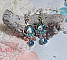 BO Caprice &eacute;l&eacute;gant avec cabochons verres, perles en verre, strass et perles cristal Swarovski