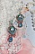 BO Caprice &eacute;l&eacute;gant avec cabochons verres, perles en verre, strass et perles cristal Swarovski