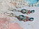 BO Caprice &eacute;l&eacute;gant avec cabochons verres, perles en verre, strass et perles cristal Swarovski