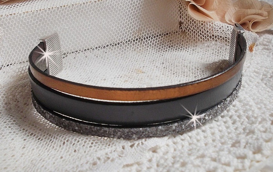 Bracelet Arnaud Homme avec des lacets de cuir et un fermoir aimant&eacute;
