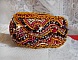 Bracelet Jaspe Rouge manchette brod&eacute; avec un cabochon Jaspe Rouge, des Cristaux de Swarovski et des rocailles