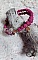 Bracelet bohème chic en pierres de lave rose framboise.